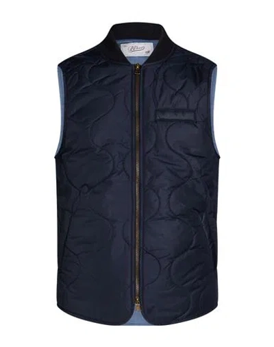 Bl'ker Man Vest Navy Size M Polyester In Blue