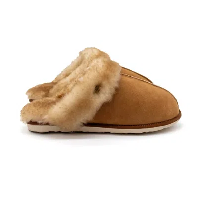 Blkswn Women's Magnolia Shearling Slippers In Chestnut In Brown
