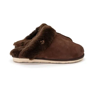 Blkswn Women's Magnolia Shearling Slippers In Espresso In Brown