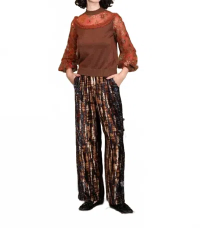 -bl^nk- Lerivina Straight Leg Trouser In Brown