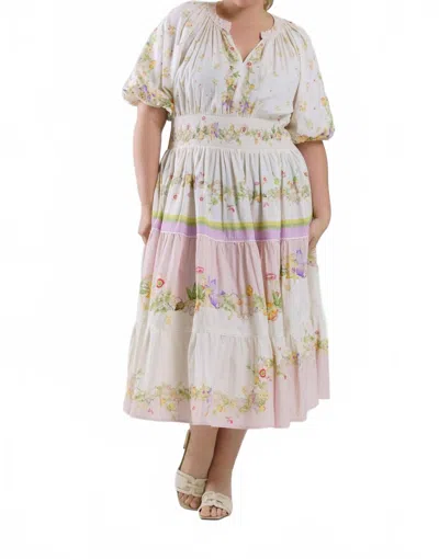 -bl^nk- Lilyana Midi Dress - Plus In Romantic Floral In Pattern