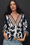 Bl-nk Stephanie Long-sleeve Top In Multi