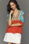 Bl-nk Stephanie Top In Blue