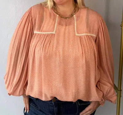 Bl-nk Tiara Top - Plus In Bambi Print In Brown