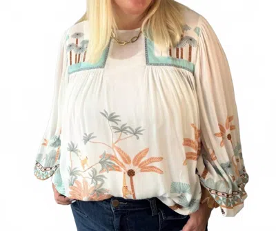 Bl-nk Tiara Top - Plus In Monkey In White
