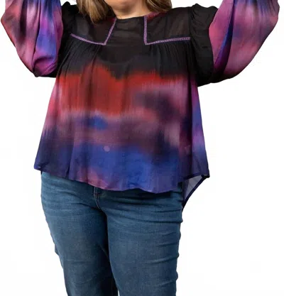 -bl^nk- Tiara Top -plus In Ombre In Multi