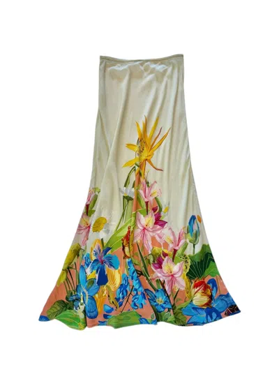 -bl^nk- Women's Terza Printed Skirt In Coral/multi
