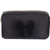 Bloc Bags Medium Bow Cosmetics Bag In Black/black