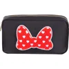 Bloc Bags Medium Heart Bow Cosmetics Bag In Black/red