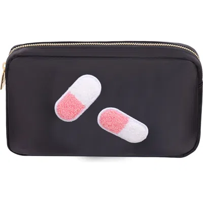 Bloc Bags Medium Pill Cosmetics Bag In Black
