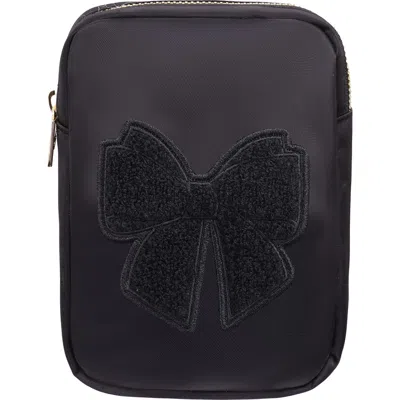 Bloc Bags Mini Bow Cosmetics Bag In Black/black