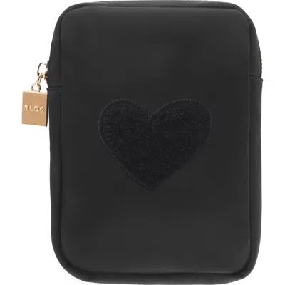 Bloc Bags Mini Heart Cosmetics Bag In Black/black