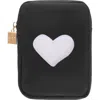 Bloc Bags Mini Heart Cosmetics Bag In Black/white