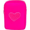 Bloc Bags Mini Heart Cosmetics Bag In Hot Pink/hot Pink