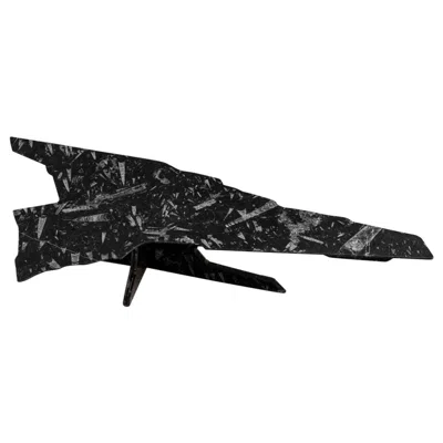 Pre-owned Bloc Studios Alien Debris Black Marble Fossil Coffee Table