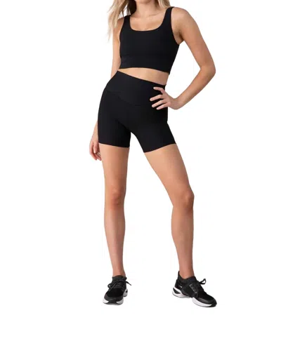 Bloch 5" Ribbed Biker Shorts In Ebony In Black