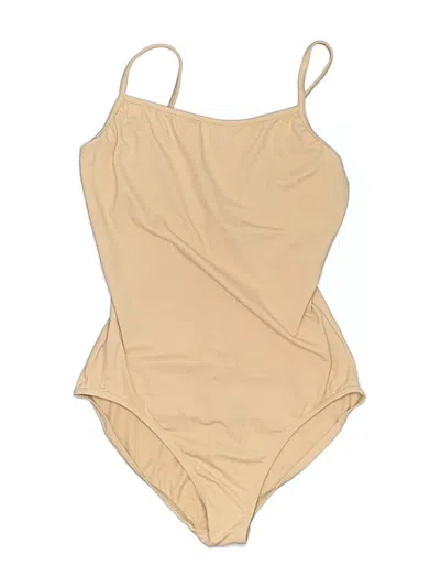 Pre-owned Bloch Bodysuit In Tan