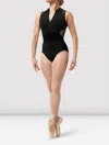Bloch Harper Zip Front Leotard In Black In Black