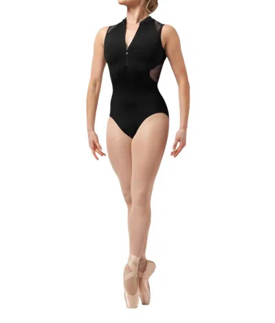 Bloch Harper Zip Lace Tank Leotard In Black