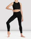 Bloch Kya Zip Front Crop Top In Black In Black