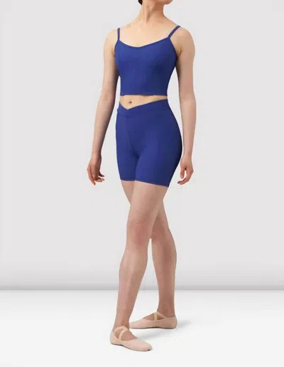 Bloch Ladies Mirella Chevron Camisole Crop Top In Marine Blue
