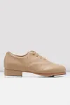 Bloch Ladies Tap Flex Slip On Leather Tap Shoes In Tan In Multi