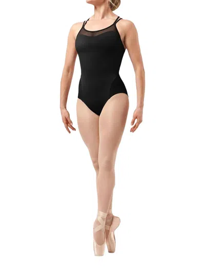 Bloch Ladies Willow Lace Print Camisole Leotard In Black