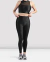 Bloch Mirella Glow High Neck Crop Top In Black In Black
