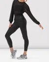 Bloch Remi Mesh Long Sleeve Top In Black In Black