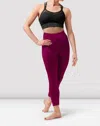 Bloch Tasha Paneled Leggings In Cherry In Red