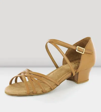 Bloch Women's Annabella Latin Practice Shoe In Natural Leather In Sand