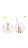 Block Design Medium Bubble Vase In 粉红&绿色