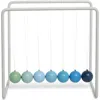 Block Design Newton's Cradle Decor In Blue