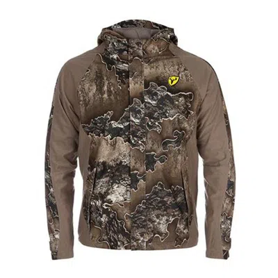 Blocker Outdoors Kids' Youth  Shield Series Drencher Hooded Softshell Rain Jacket In Brown