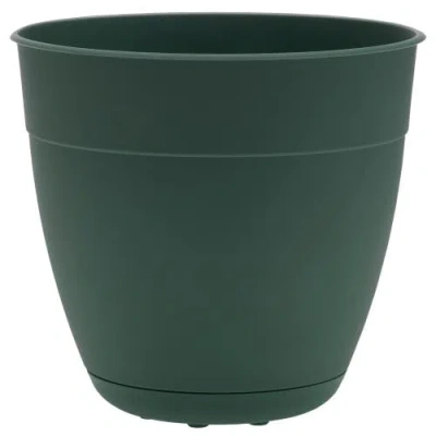 Bloem 12" Dayton Planter With Saucer Tray, Turtle Green