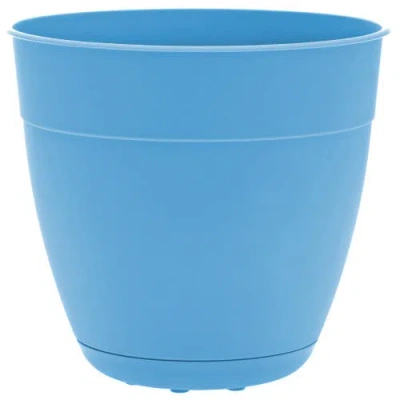 Bloem 12 Inch Dayton Planter With Saucer Tray, Ocean Blue