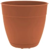 Bloem 12 Inch Dayton Planter With Saucer Tray, Terra Cotta In Brown