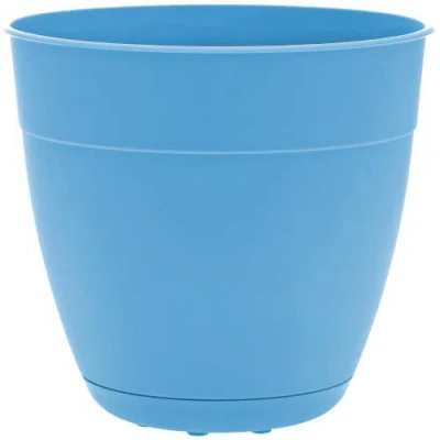 Bloem 16 X 10 Inch Dayton Gardening Planter With Saucer Tray, Ocean Blue