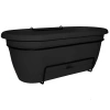Bloem 19.25 Inch Lucca Oval Window Box Planter, Black In Black