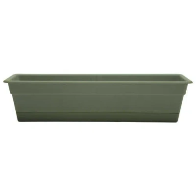 Bloem 24" Dura Cotta Window Box Planter, Living Green