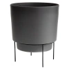 Bloem 6 Inch Hopson Round Planter In Black