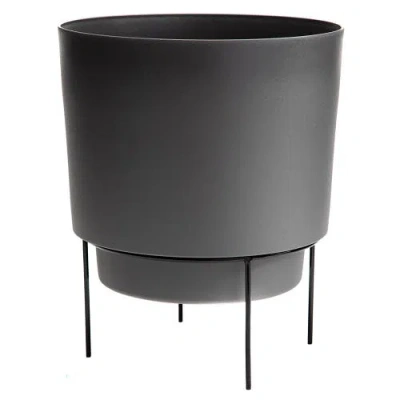 Bloem 6 Inch Hopson Round Planter In Black