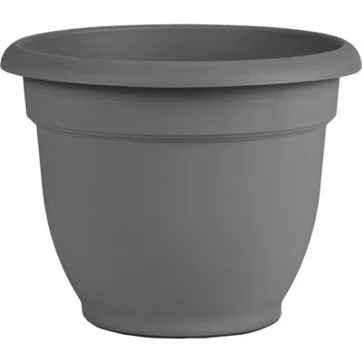 Bloem Ariana Self Watering Planter 16 Inch, Charcoal Gray