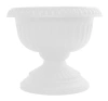 Bloem Grecian Pedestal Urn Planter 18 Inch, Casper White In White
