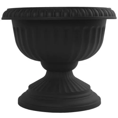 Bloem Grecian Urn Planter 12 Inch Casper White, Black