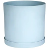 Bloem Mathers Planter W/ Saucer Tray  10" Misty Blue In Blue