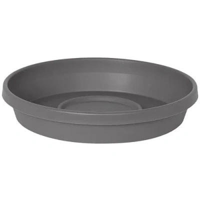 Bloem Terra 17 Inch Resin Saucer In Gray