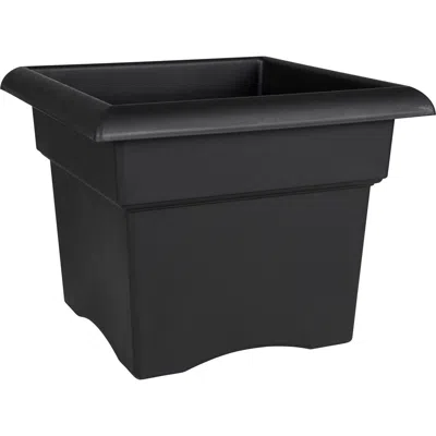 Bloem Veranda Deck Box Planter Square 18 Inch Black