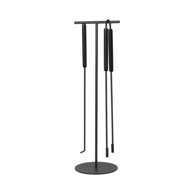 Blomus Ashi 3 Piece Fireplace Tool Set In Black