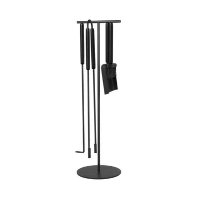 Blomus Ashi 5 Piece Fireplace Tool Set In Black